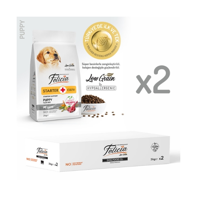 Felicia Mini Kuzu Etli Küçük Irk Yavru Köpek Maması 2X3Kg Paket