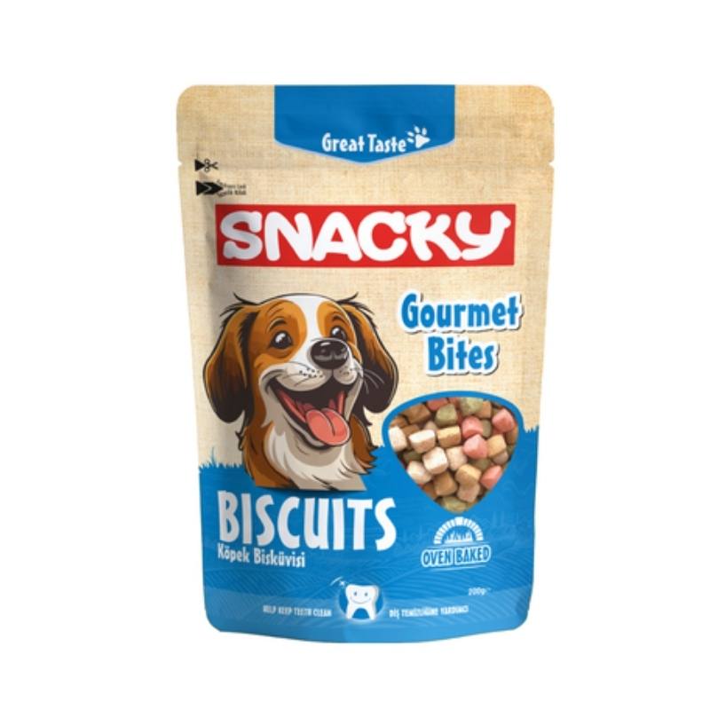 Snacky Gourmet Bites Diş Temizliği Destekleyici Köpek Ödül Bisküvisi 200gr