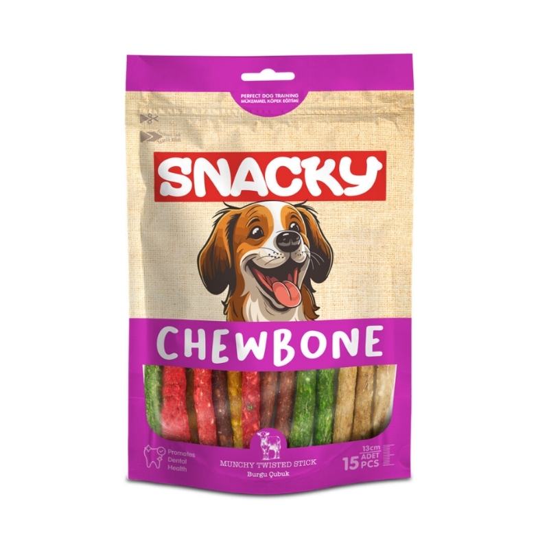 Snacky Munchy Köpek Burgu Çubuk Ödül 13cm 105gr 15li