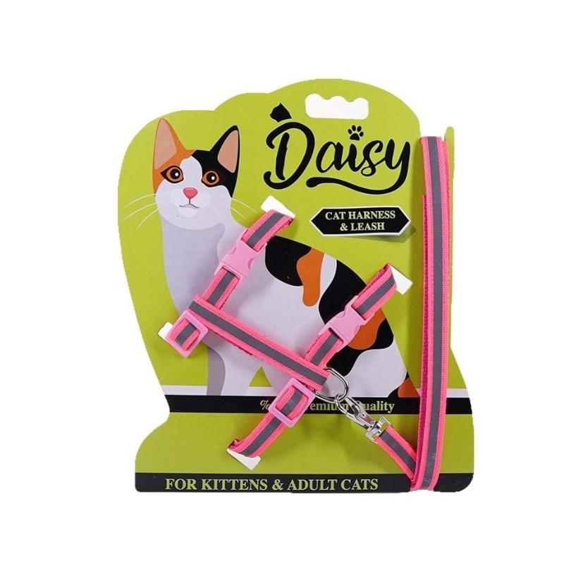 Alternative view of Daisy Reflektörlü Kedi Takım Bel Tasması