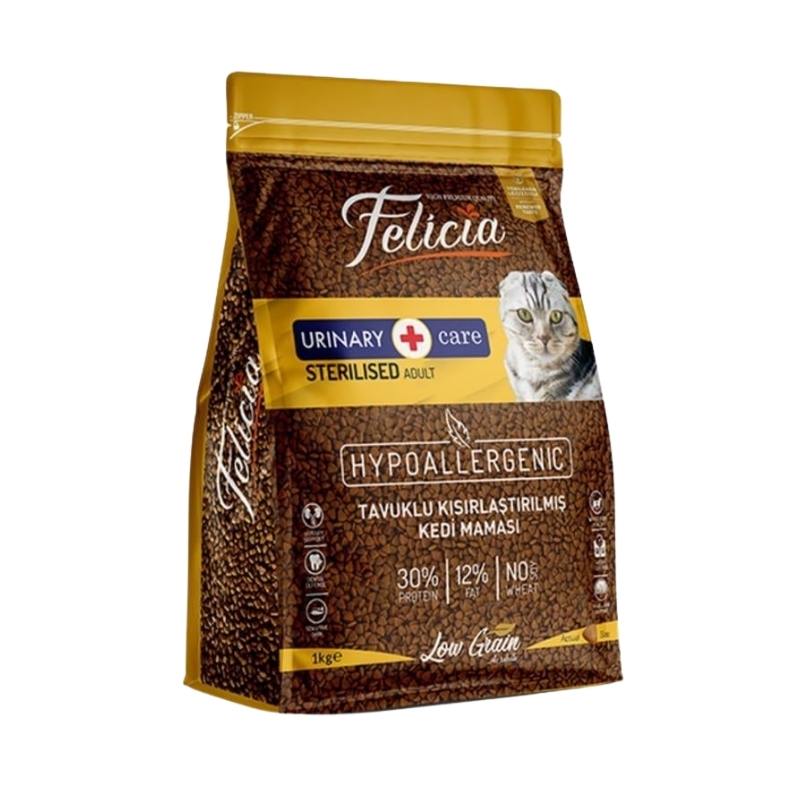 Felicia Hipoalerjik Kısır Tavuklu Yetişkin Kedi Maması 1Kg Paket