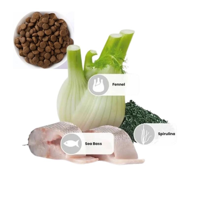 Alternative view of N&D White Coat Levrek ve Spirulina Beyaz Tüylü Mini Irk Tahılsız Köpek Maması 2Kg Paket