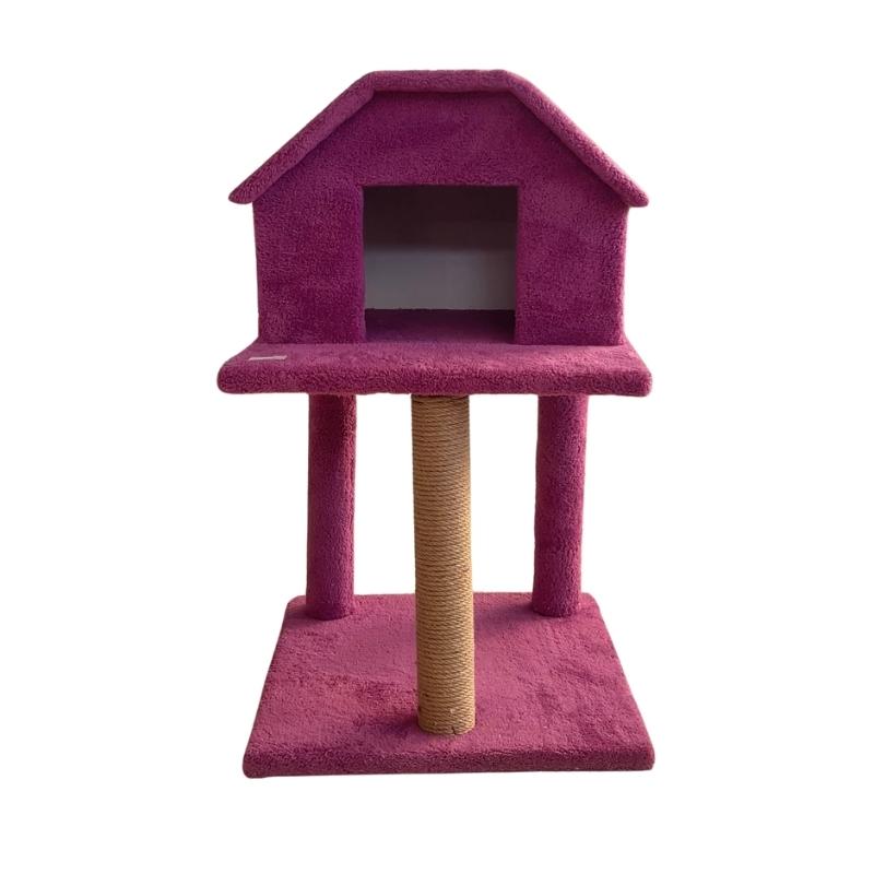 Alternative view of İki Katlı Tırmalama Tahtalı Kedi Evi Renk Seçenekli