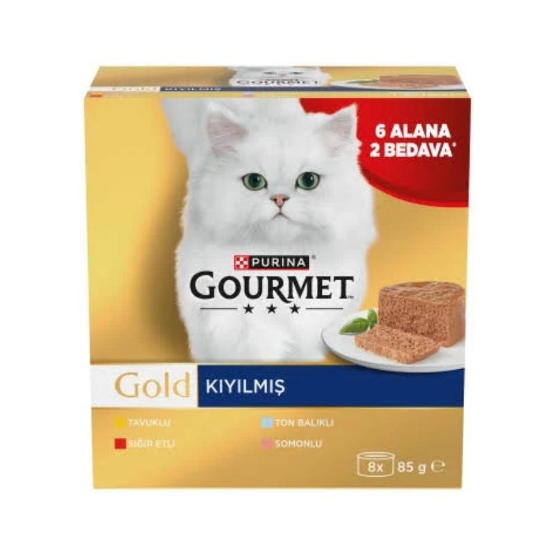 Gourmet Gold Kıyılmış Seri Yaş Kedi Konserve 8x85gr