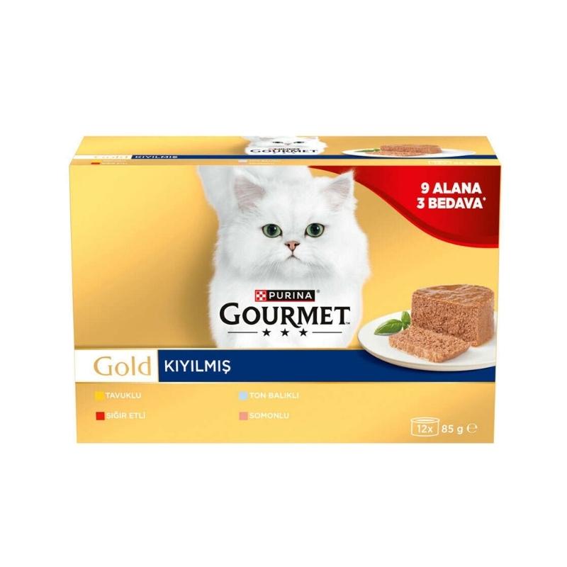 Gourmet Gold Kıyılmış Seri Yaş Kedi Konserve 12x85gr