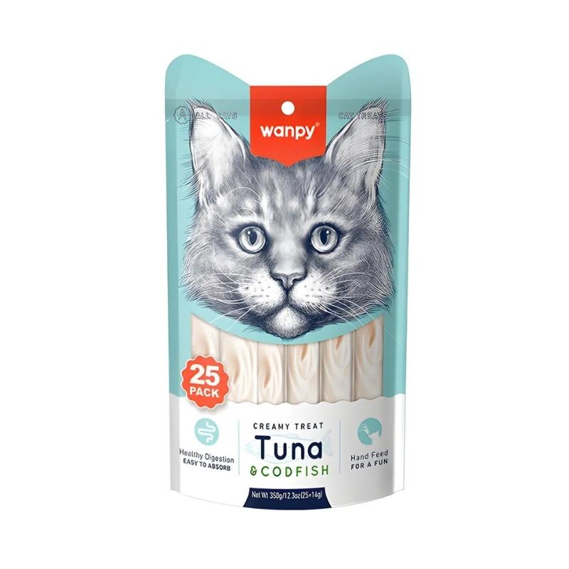 Wanpy Ton ve Morina Balıklı Krema Kedi Ödülü 25X14gr