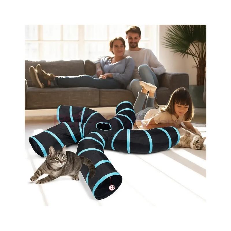 5 Yollu Kıvrımlı Lüx Kedi Oyun Tüneli