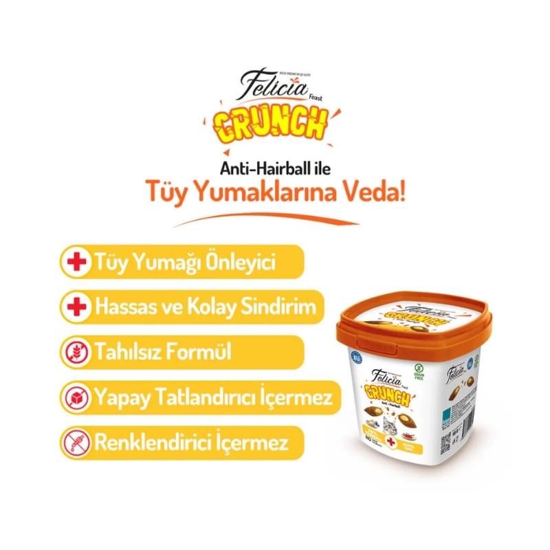 Alternative view of Felicia Hairball Kedi Crunch Tüy Yumağı Kontrolü Ödül Maması 100gr