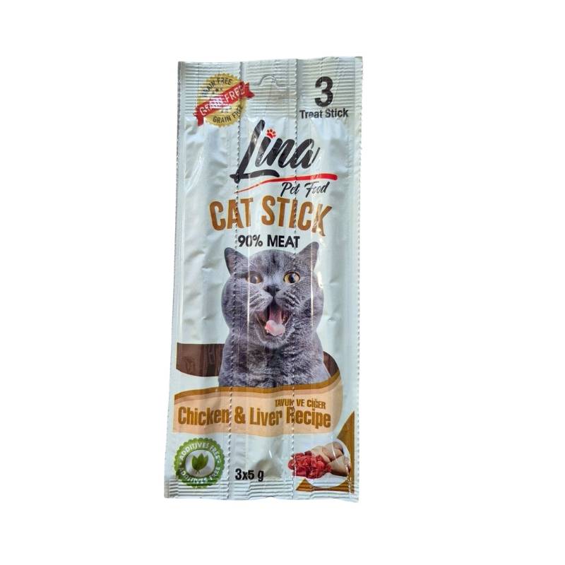 Lina Tavuk Ciğer Kedi Stick Ödül 3x5gr