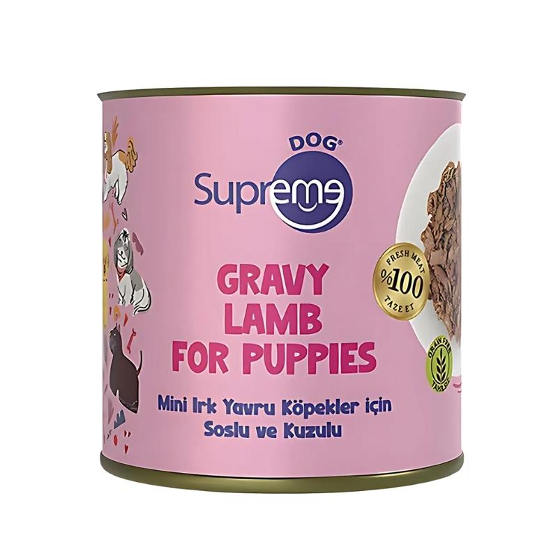 Supreme Dog Mini Irk Soslu ve Kuzulu Yavru Köpek Konserve 200gr
