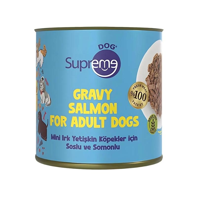 Supreme Dog Mini Irk Soslu ve Somonlu Köpek Konserve 200gr