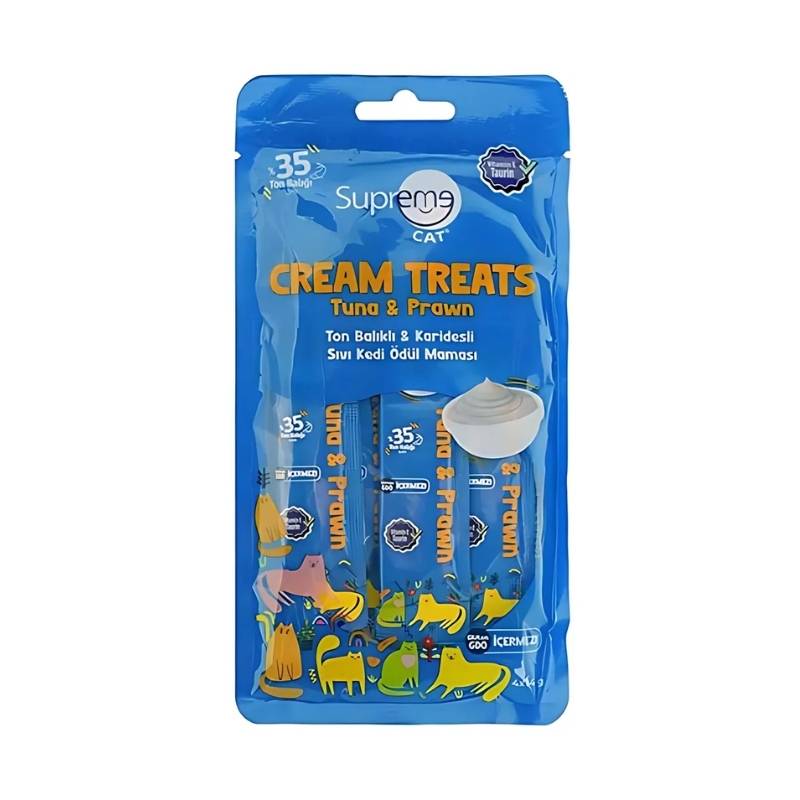 Supreme Ton Balığı ve Karidesli Sıvı Kedi Ödül Maması 4x14gr