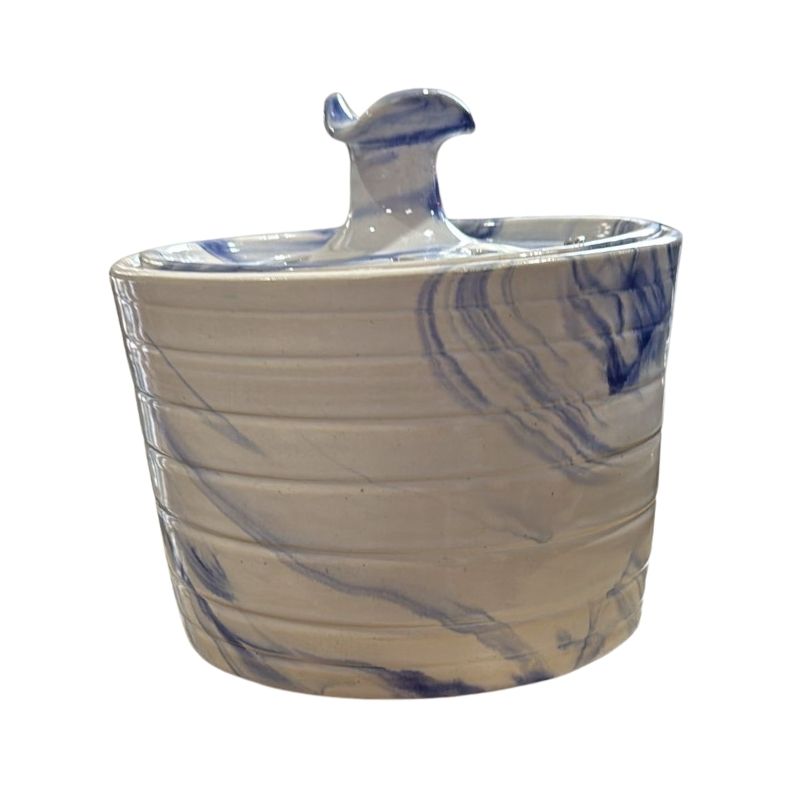 Alternative view of Seramik Kedi Köpekler İçin Karbon Filtreli Su Sebili Mavi-Beyaz