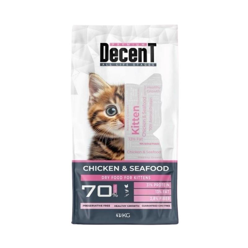 Decent Kitten Tavuklu ve Balıklı Yavru Kedi Maması 1,5 Kg Paket