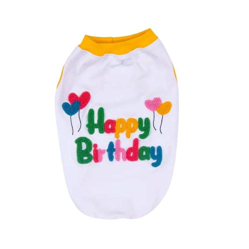 Pawstar Happy Birthday Kedi Köpek Tişört