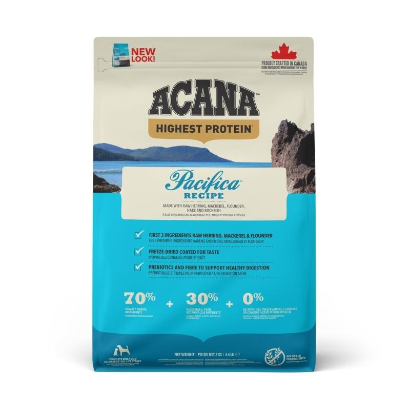 Acana Highest Protein Pacificia Tüm Irklar İçin Balıklı Köpek Maması 2 Kg Paket
