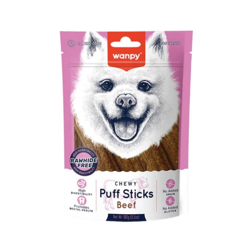 Wanpy Tahılsız Sığır Etli Köpek Çiğneme Ödülü 100gr 15cm