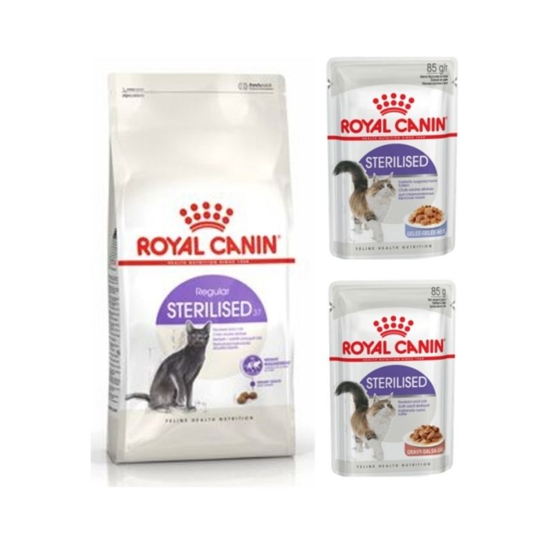 Royal Canin Sterilised Kısır Kedi Maması 2 Kg Paket+2 Adet Yaş Mama