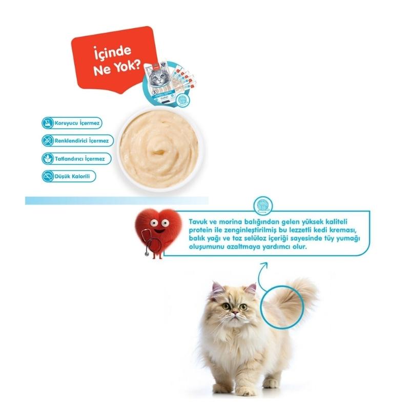 Alternative view of Wanpy Hairball Control Morina Balığı &Tavuk Krema Kedi Ödül 5x14gr