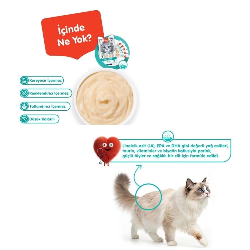 Alternative view of Wanpy Skin&Coat Ton Balığı &Somon Krema Kedi Ödül 5x14gr